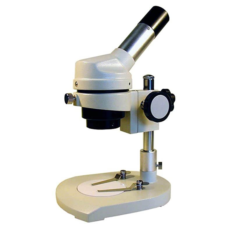 K104 Elementary StereoDissecting Microscope 10x Widefield Eyepiece 20x Magnification Reversible BlackWhite Stage Plate HeavyDuty Frame