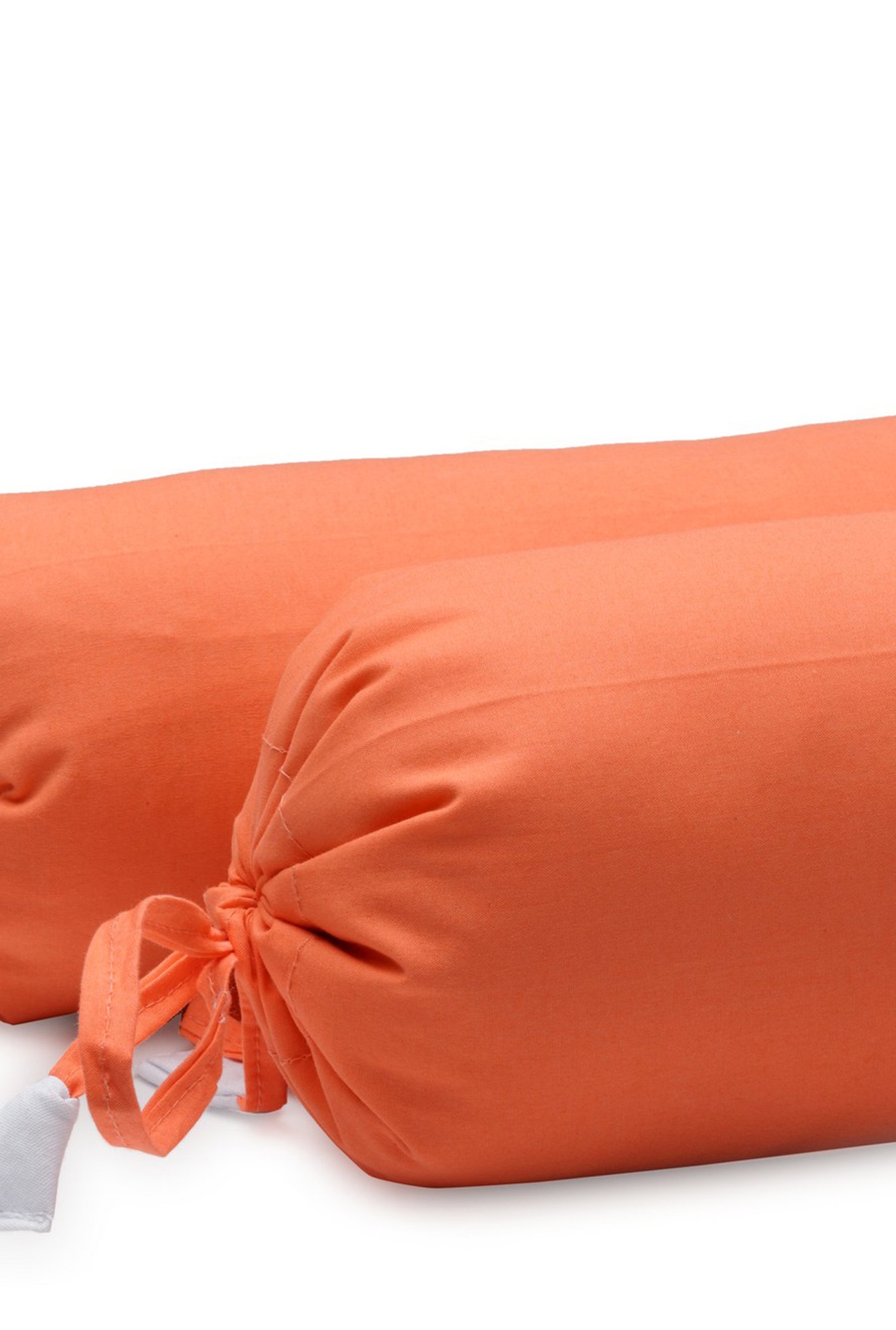 The Baby Atelier Orange Bolster Cover with Filler - Set of 2