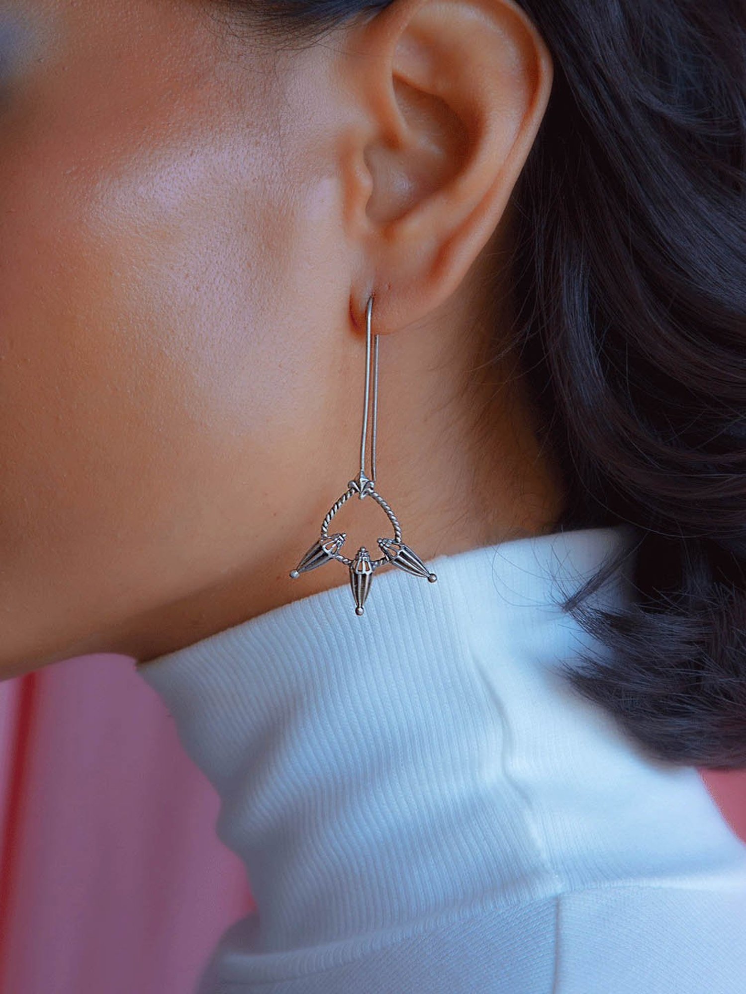 Shaya Champakali Inspired 92.5 Sterling Silver Earrings for Women