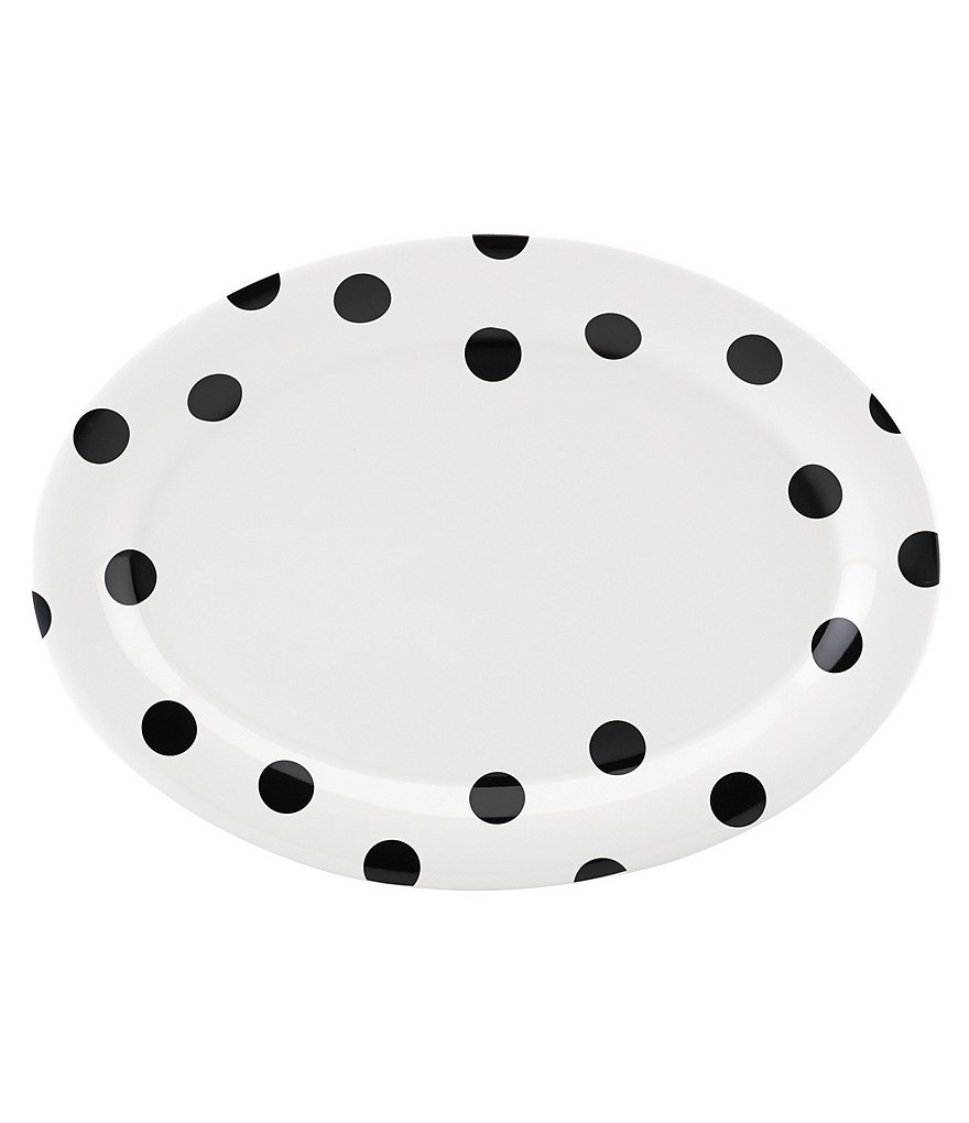 kate spade new york All in Good Taste Deco Dot Stoneware Oval Platter