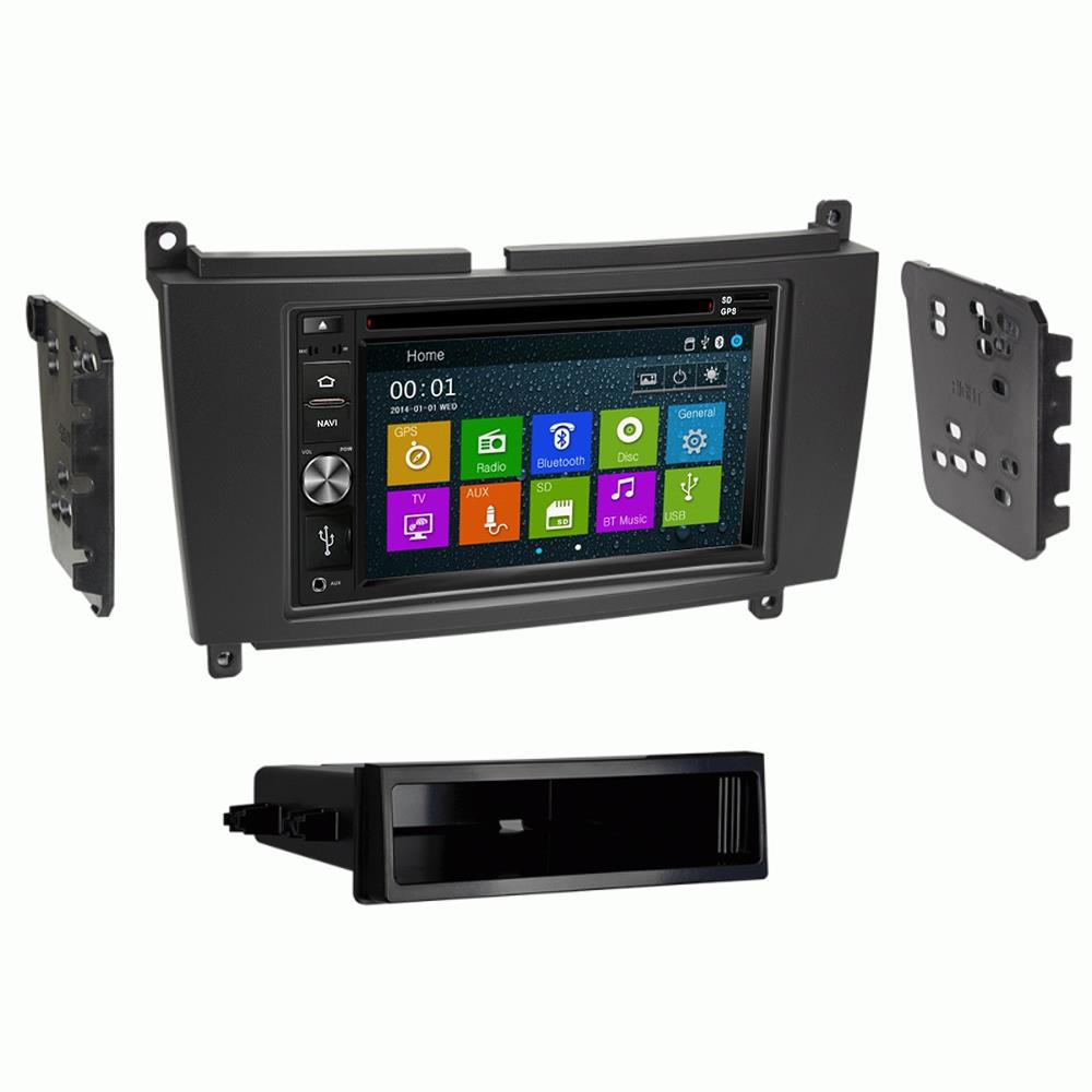 Otto Navi In Dash Navigation System DVD GPS Navigation Multimedia Radio and Dash Kit for Mercedes Benz CLK Class 2005-2009
