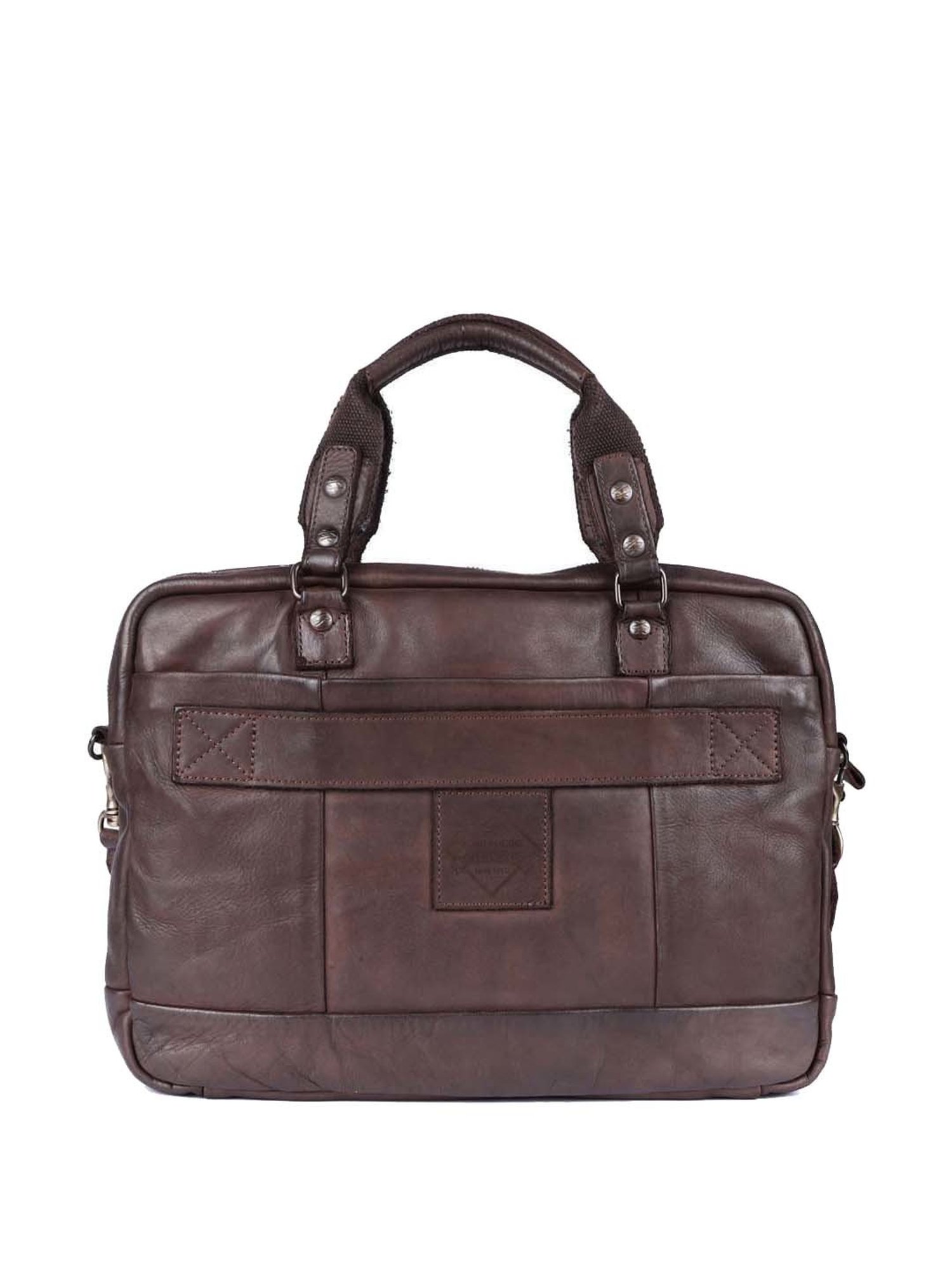 KOMPANERO Brown Leather Small Messenger Bag