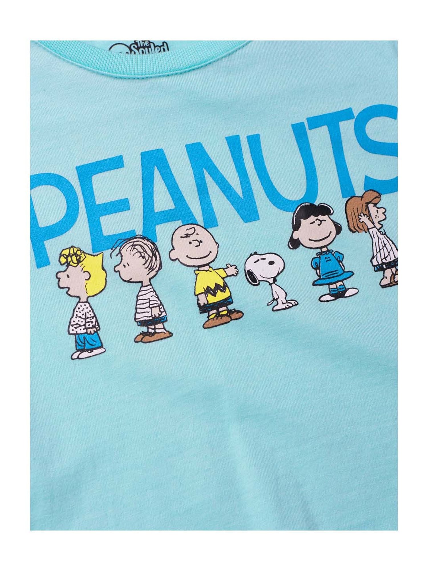 The Souled Store Kids Blue Cotton Printed Peanuts Top