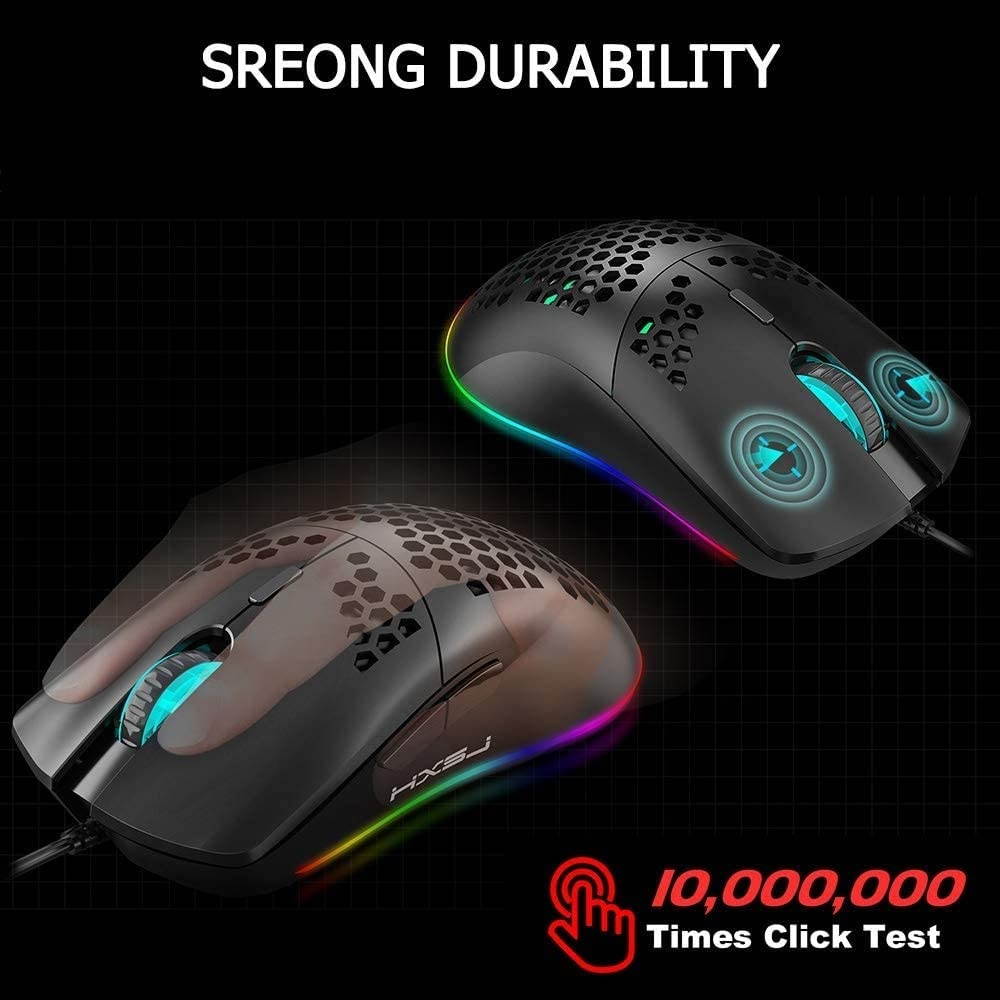 One Hand Gaming Keyboard and Lightweight Honeycomb Mouse Combo Portable with 35 Keys Rainbow RGB Backlight Ergonomic Wrist Rest Mouse-pad Adjustable Mice DPI USB Wired Only for PS4 X-Box Game Console