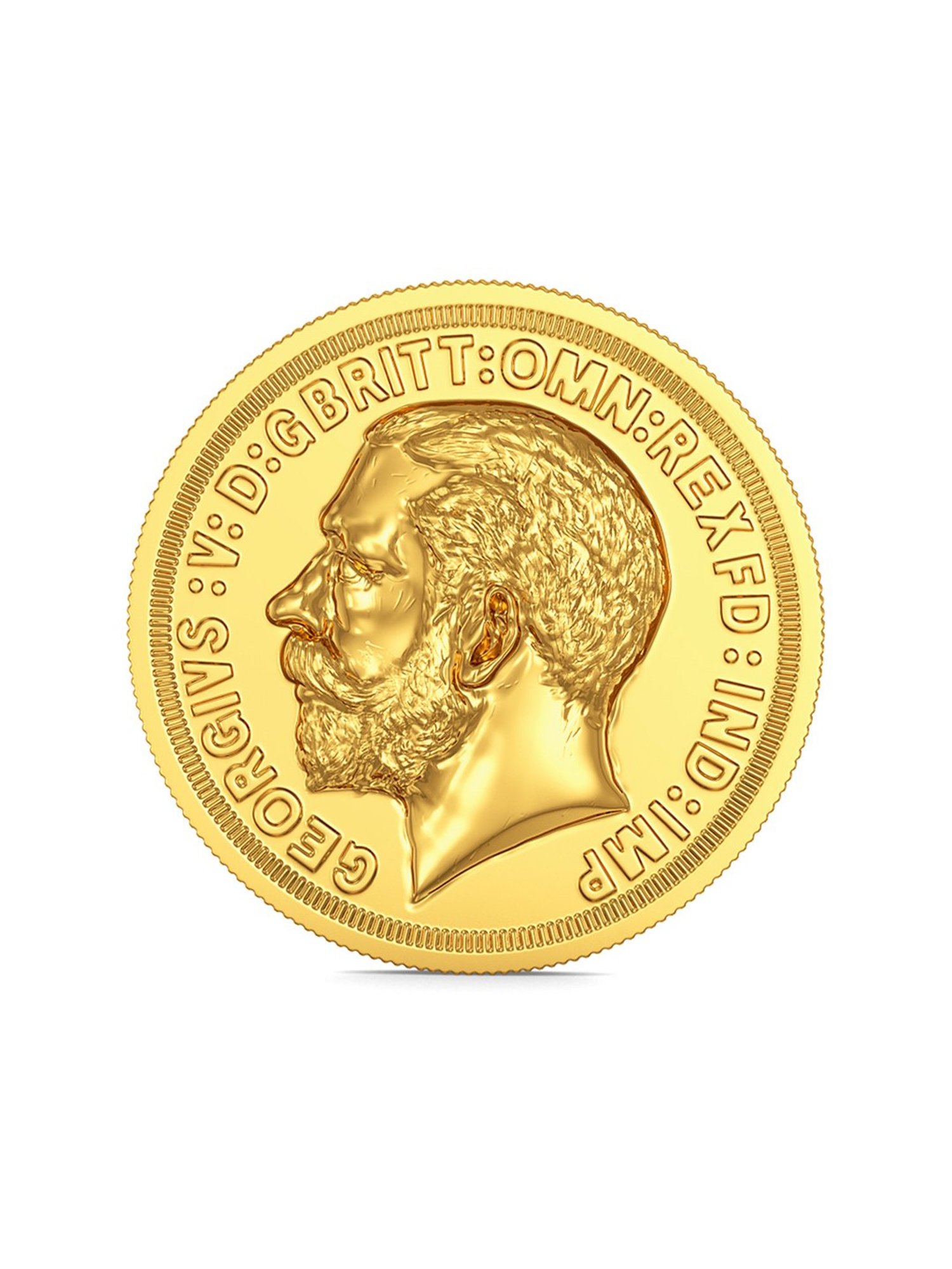 Joyalukkas George Head Design 22k (916) 2gm Yellow Gold Coin