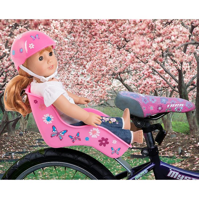 Ride Along Dolly Bike Seat & Helmet for American Girl Doll, Pink