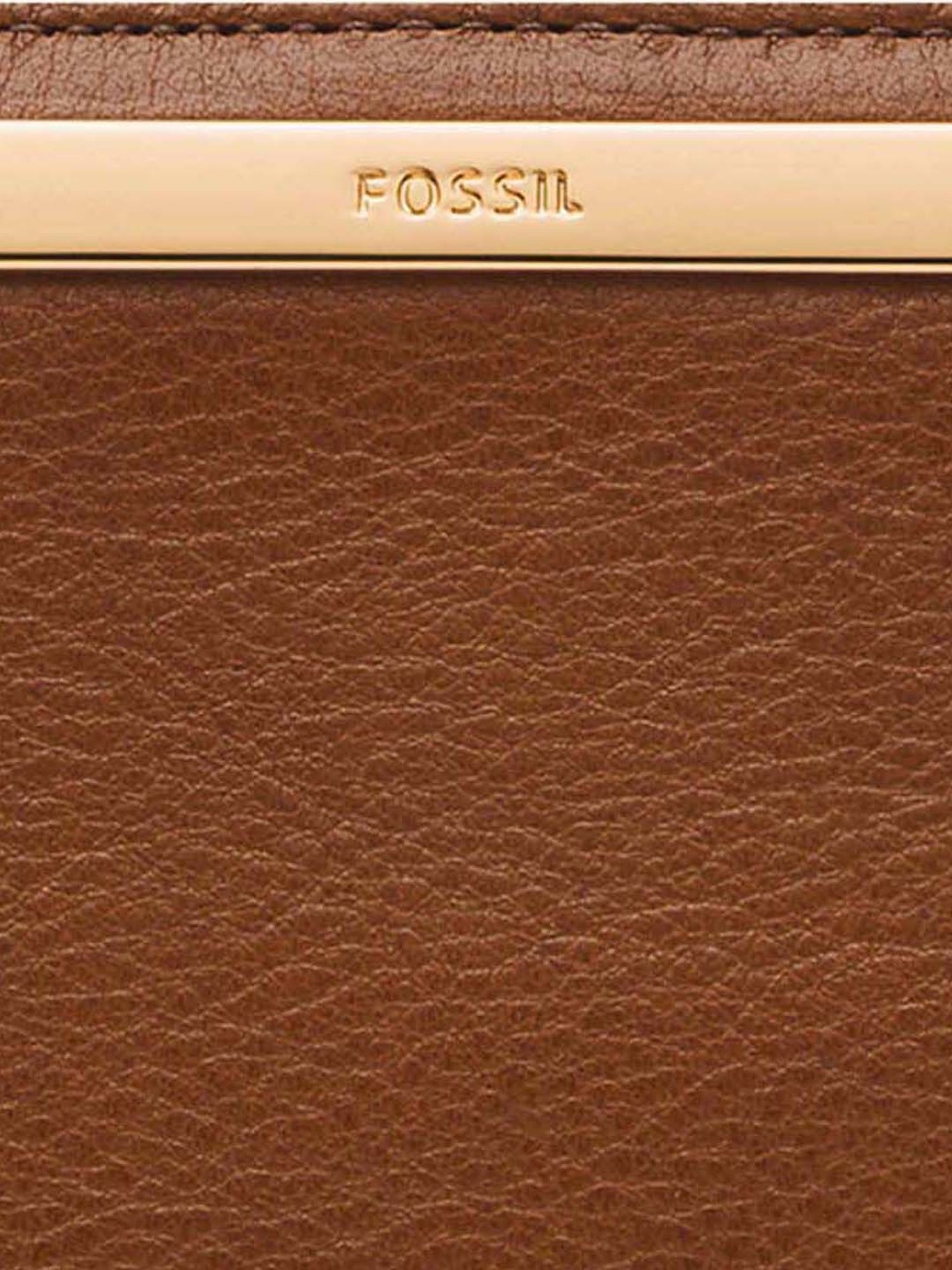 Fossil Liza Brown Solid Bi-Fold Wallet for Women