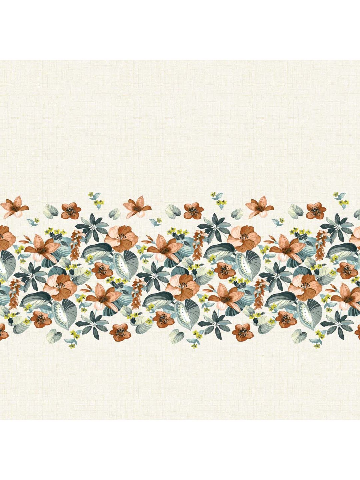 GM Off-White & Brown 100% Cotton 144 TC Queen Bedsheet Set