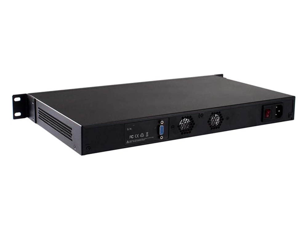 Partaker R9 Firewall VPN,1U Rackmount,Network Security Appliance,Router PC,Intel Core I7 3770,(Gray),[6 Intel Gigabit Lan/2USB/1COM/1VGA/1Bypass],(2G RAM/32G SSD)