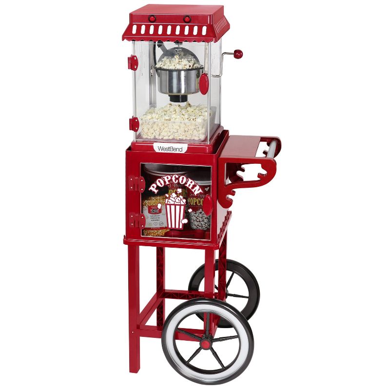 West Bend Electric Popcorn Machine with Cart - PCM20RD13