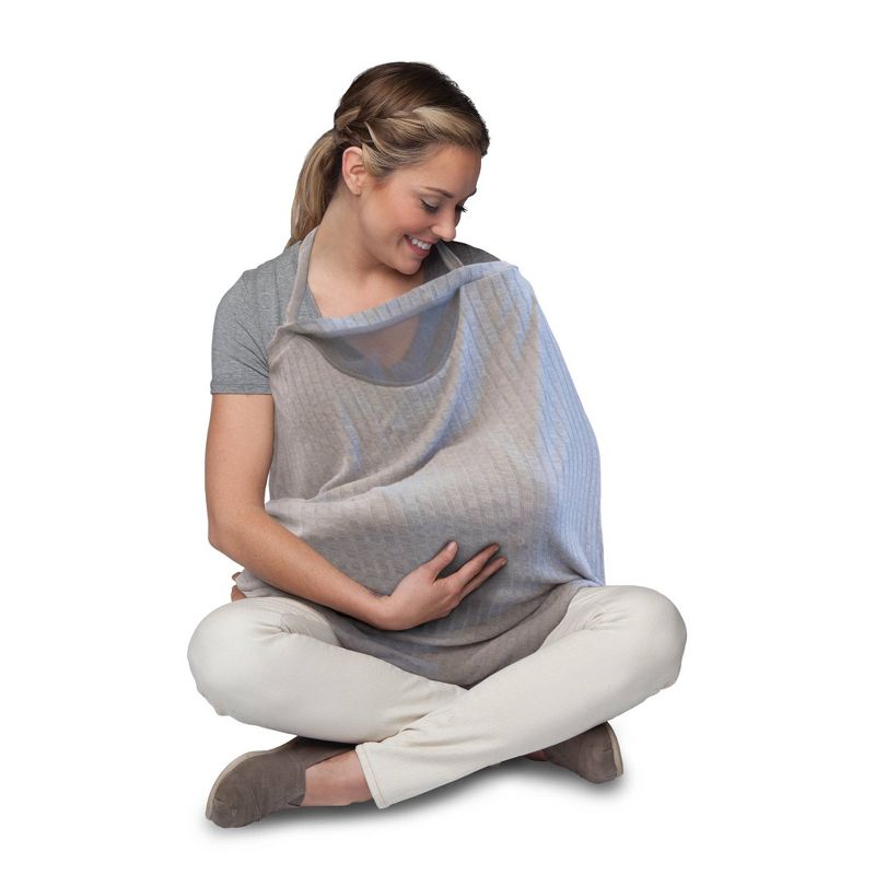 Boppy Infinity Nursing Scarf for Breastfeeding - Silver Gray
