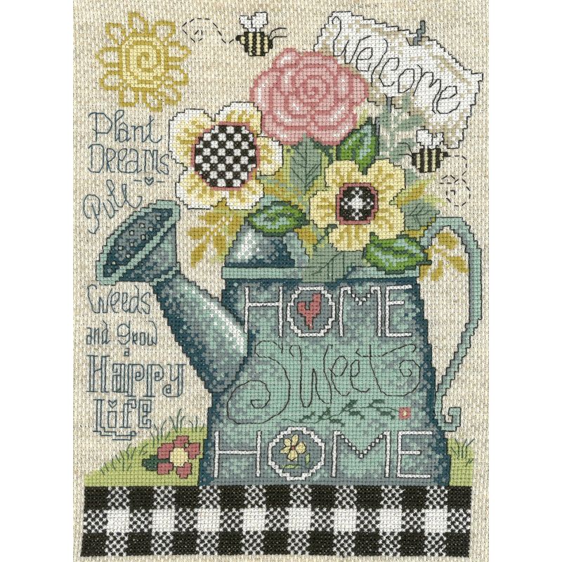 Imaginating Counted Cross Stitch Kit 7.5"X10"-Plant, Pull And Grow (14 Count)