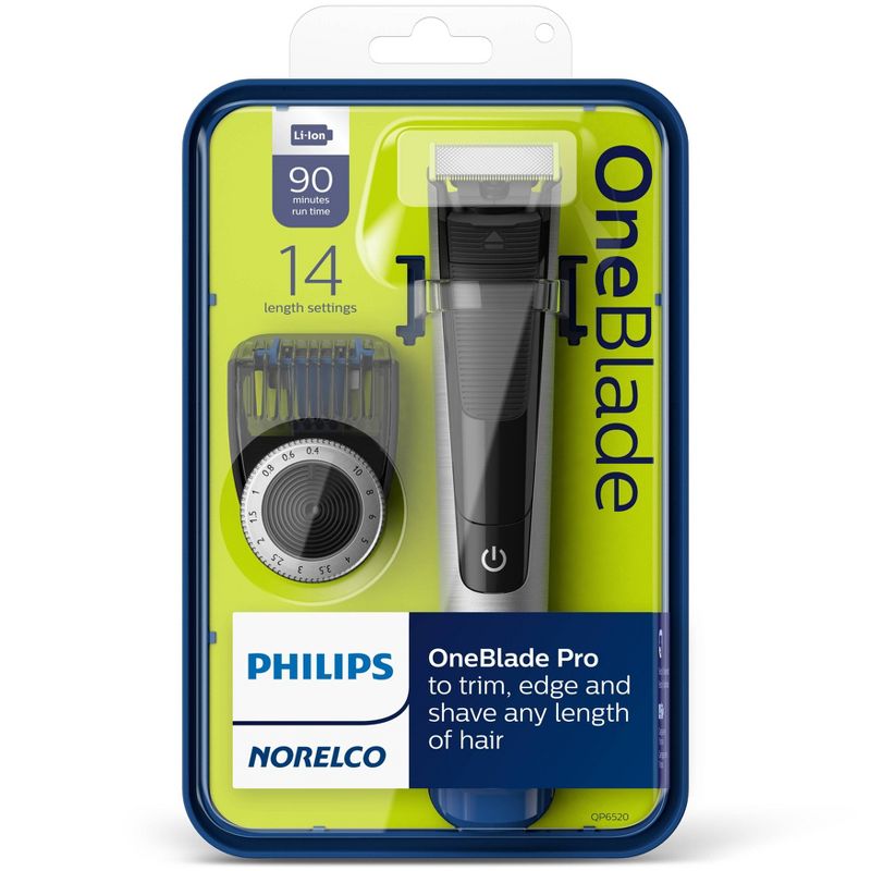 Philips Norelco OneBlade Pro Hybrid Rechargeable Men's Electric Shaver and Trimmer - QP6520/70