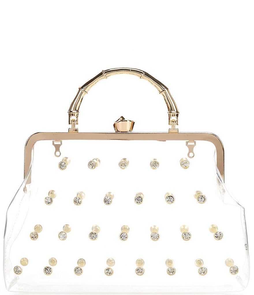 Kate Landry Clear Rhinestone Clutch Bag