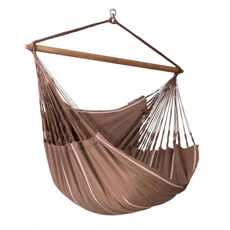 La Siesta HAL21-6 Habana Organic Cotton Bamboo Lounger Hammock Chair, Chocolate