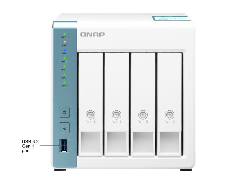 QNAP 4-Bay Personal Cloud NAS for Backup and Data Sharing 4-core 1.7GHz 1GB RAM w/ Lockable Drive Tray TS-431K-US