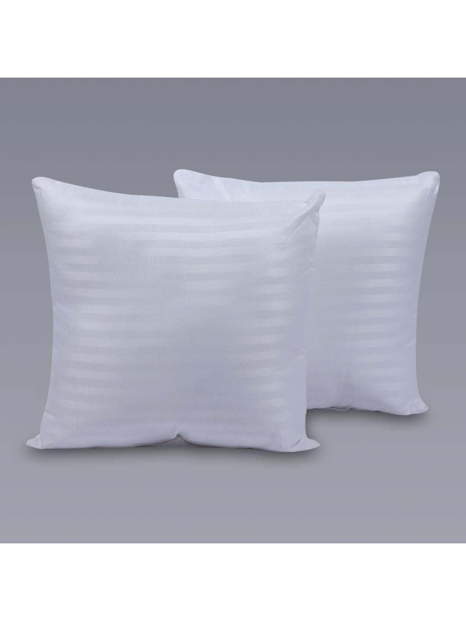 MFD HOME Furnishing White Microfibre Cushions - Set of 2