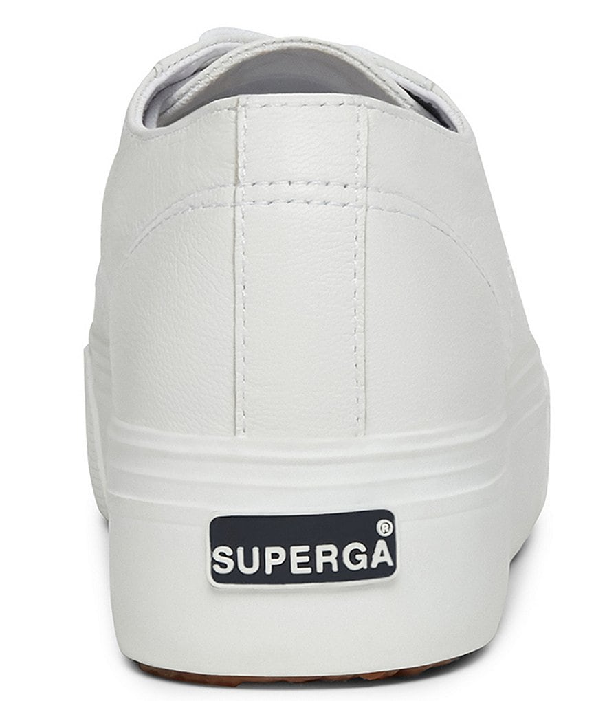 Superga Women's 2790 Nappa Leather Lace-Up Platform Sneakers