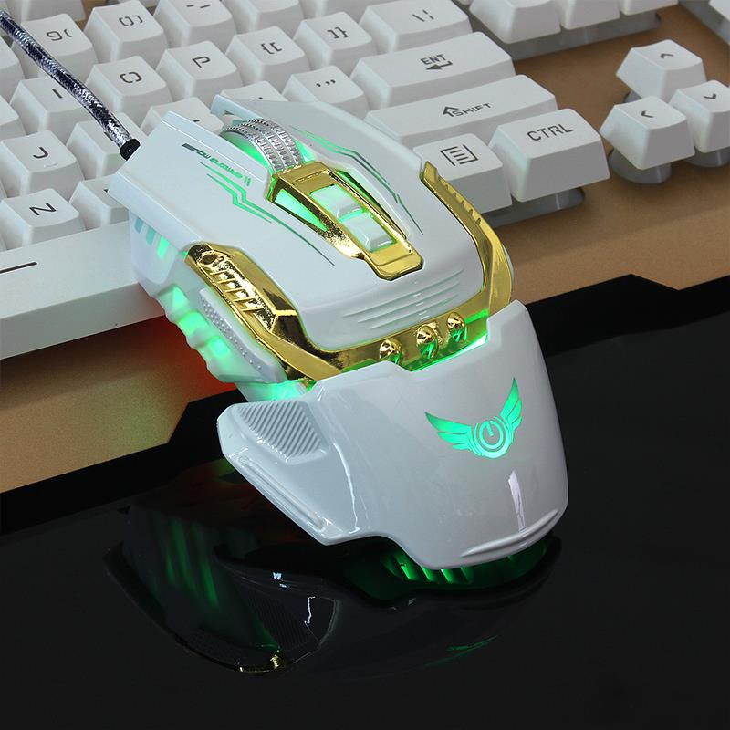 X900 macro definition esports mouse wired gaming mouse 4 files adjustable DPI white red blue black four colors color - white