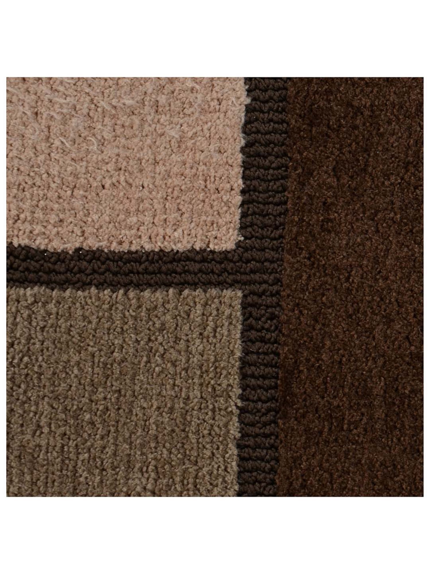 Saral Home Modern Brown Microfibre Carpet - Set of 1