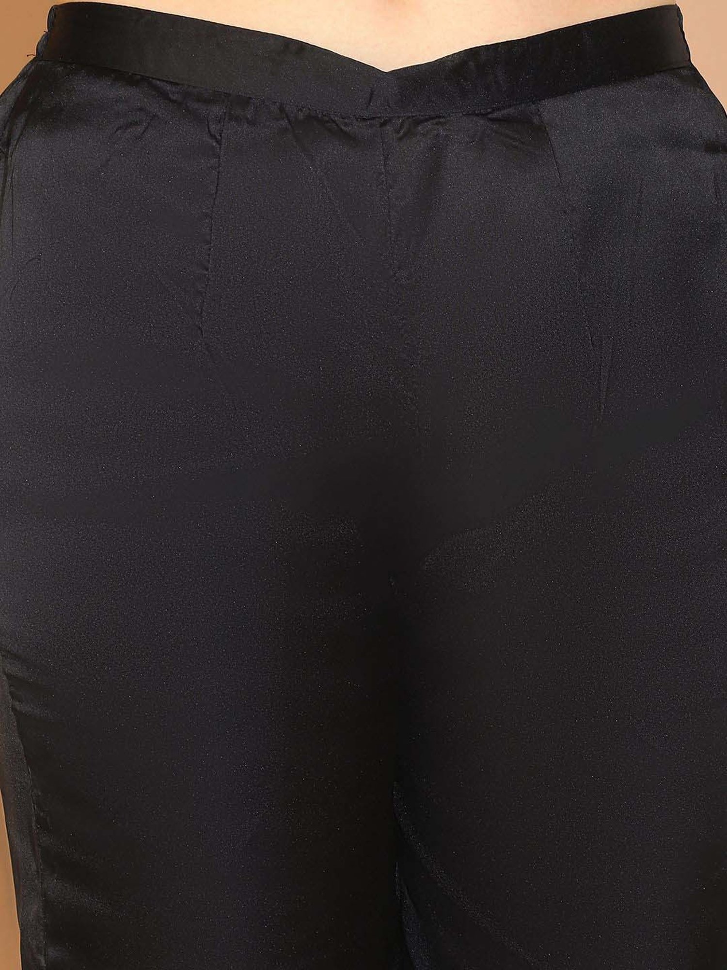 Indian Needle Black Embellished Shirt Pants Set