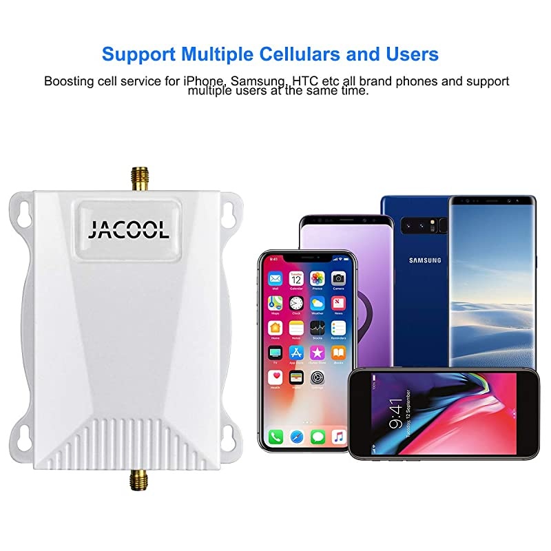 Cell Phone Signal Booster 4G LTE Cell Phone Booster Cell Signal Booster Mobile Signal Amplifier Repeater Cell Extender Band 13 700MHz Improve 4G Data Voice for Remote Area Home