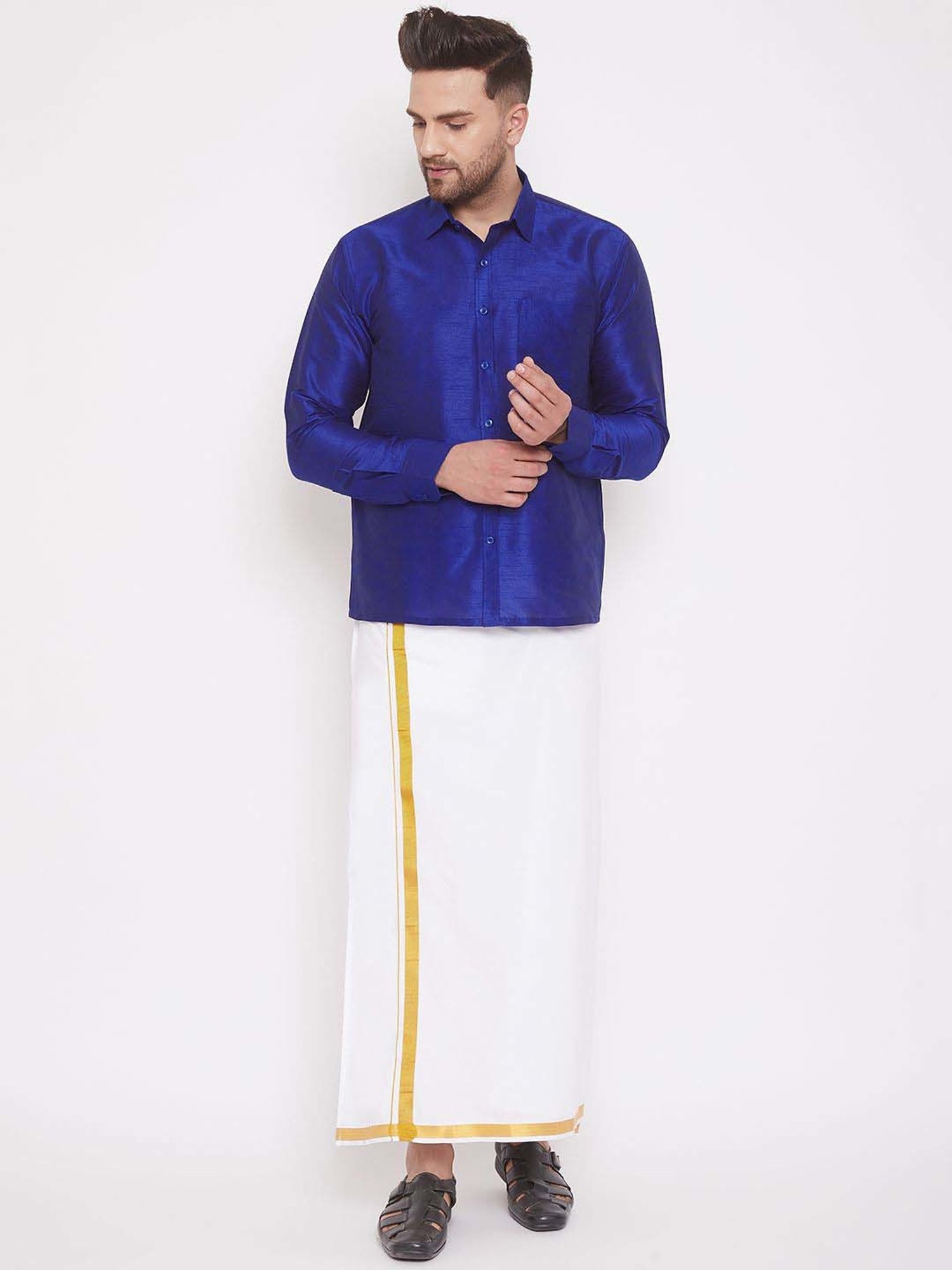 Ramraj Light Pink Regular Fit Shirt