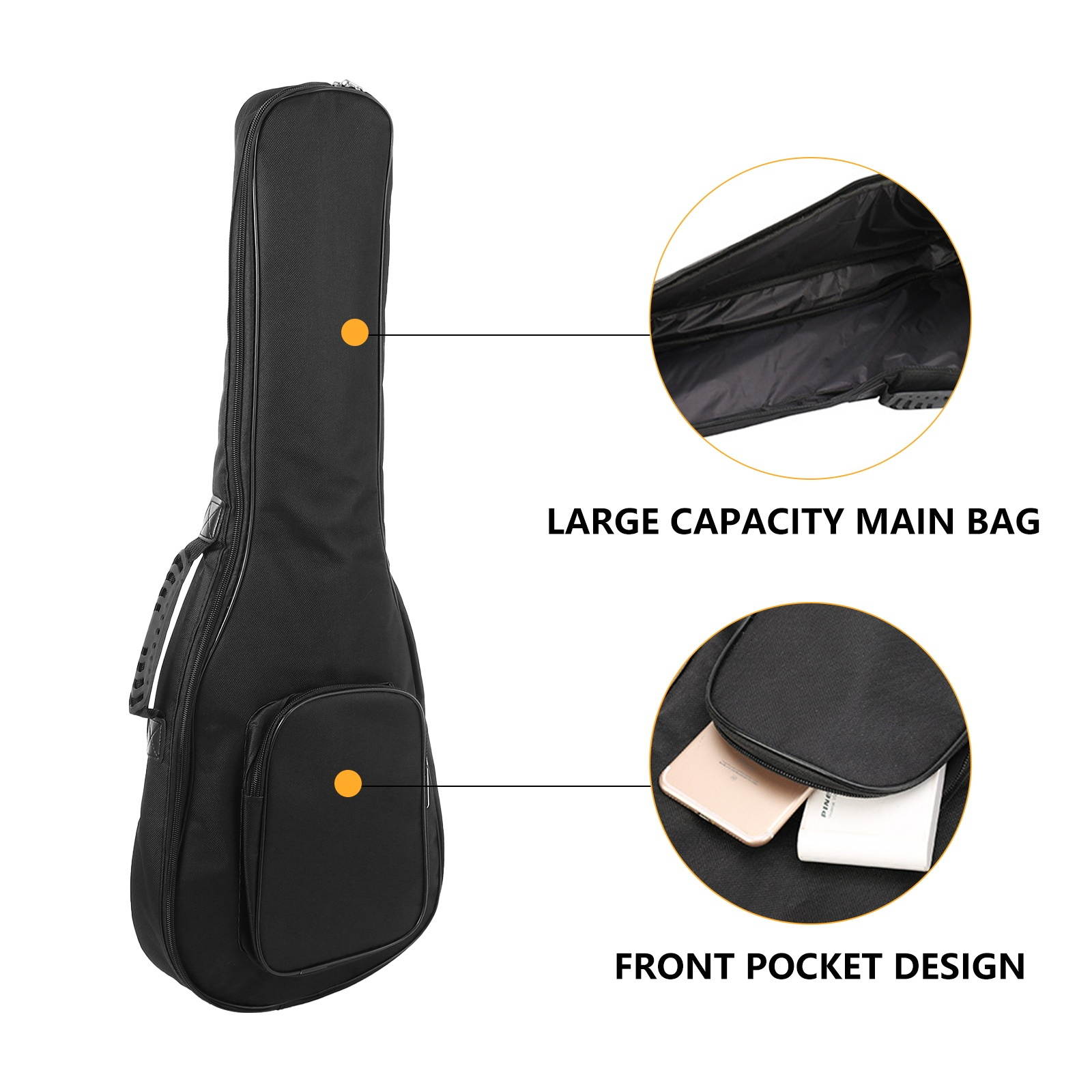 1pc Practical Ukulele Thicken Bag Durable Ukulele Backpack Portable Guitar Bag