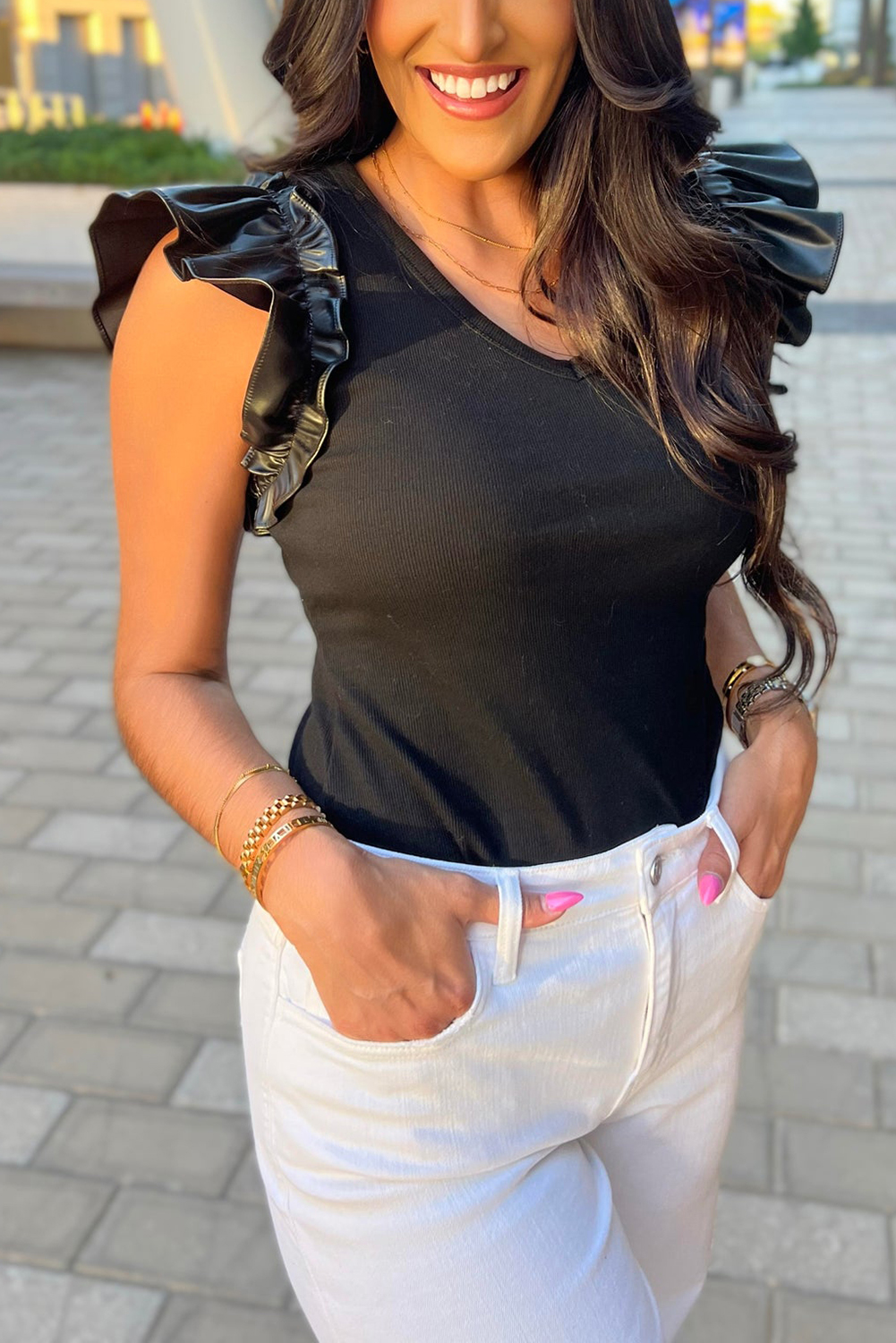 Rose Red Rhinestone Mesh Long Sleeve Bodysuit