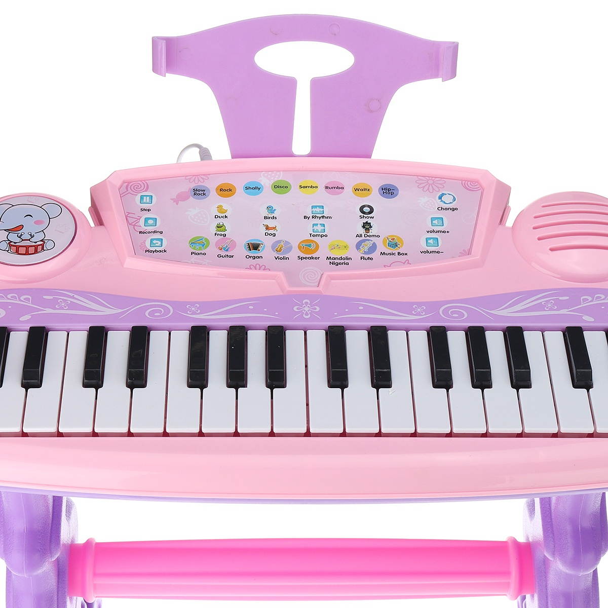 37 Key Electronic Keyboard Kids Mini Grand + Piano Stool Microphone Musical Toys