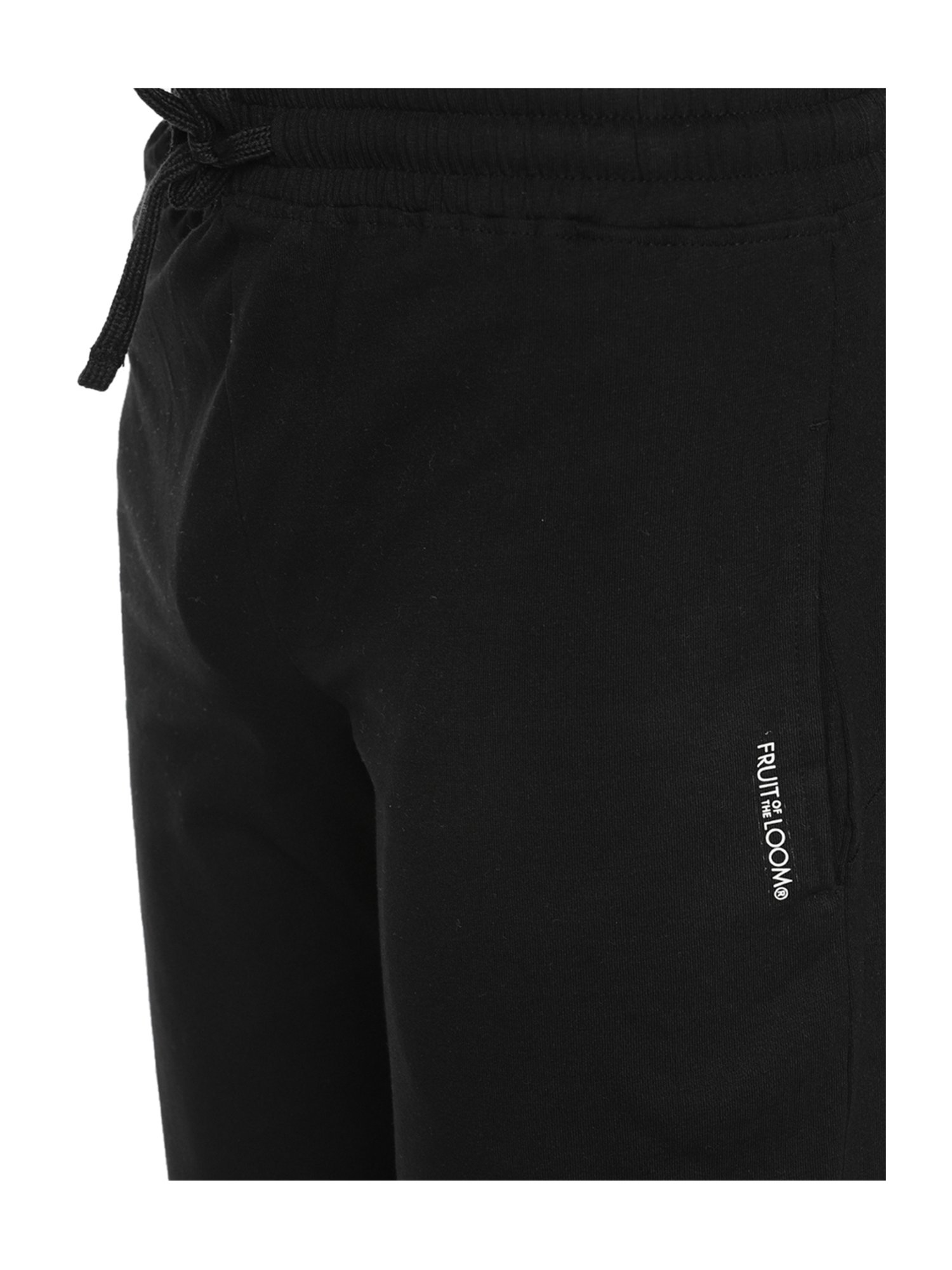 Fruit of the Loom Black Mid Rise Track Pants