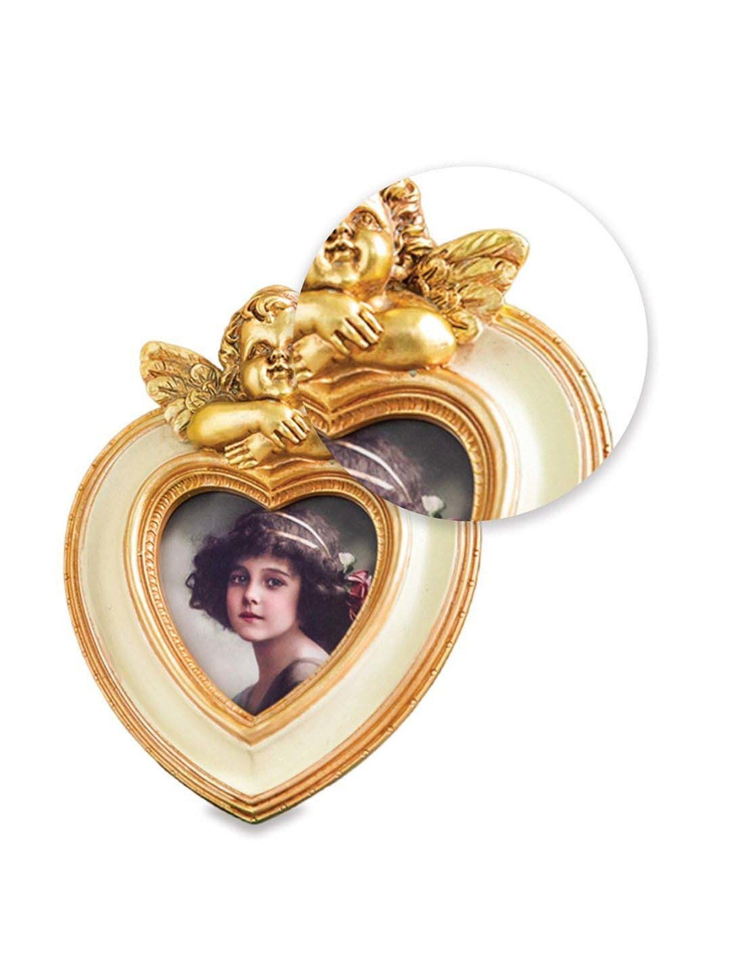 Art Street Gold Engineered Wood Swing Fashion Resin Vintage Photo Frame