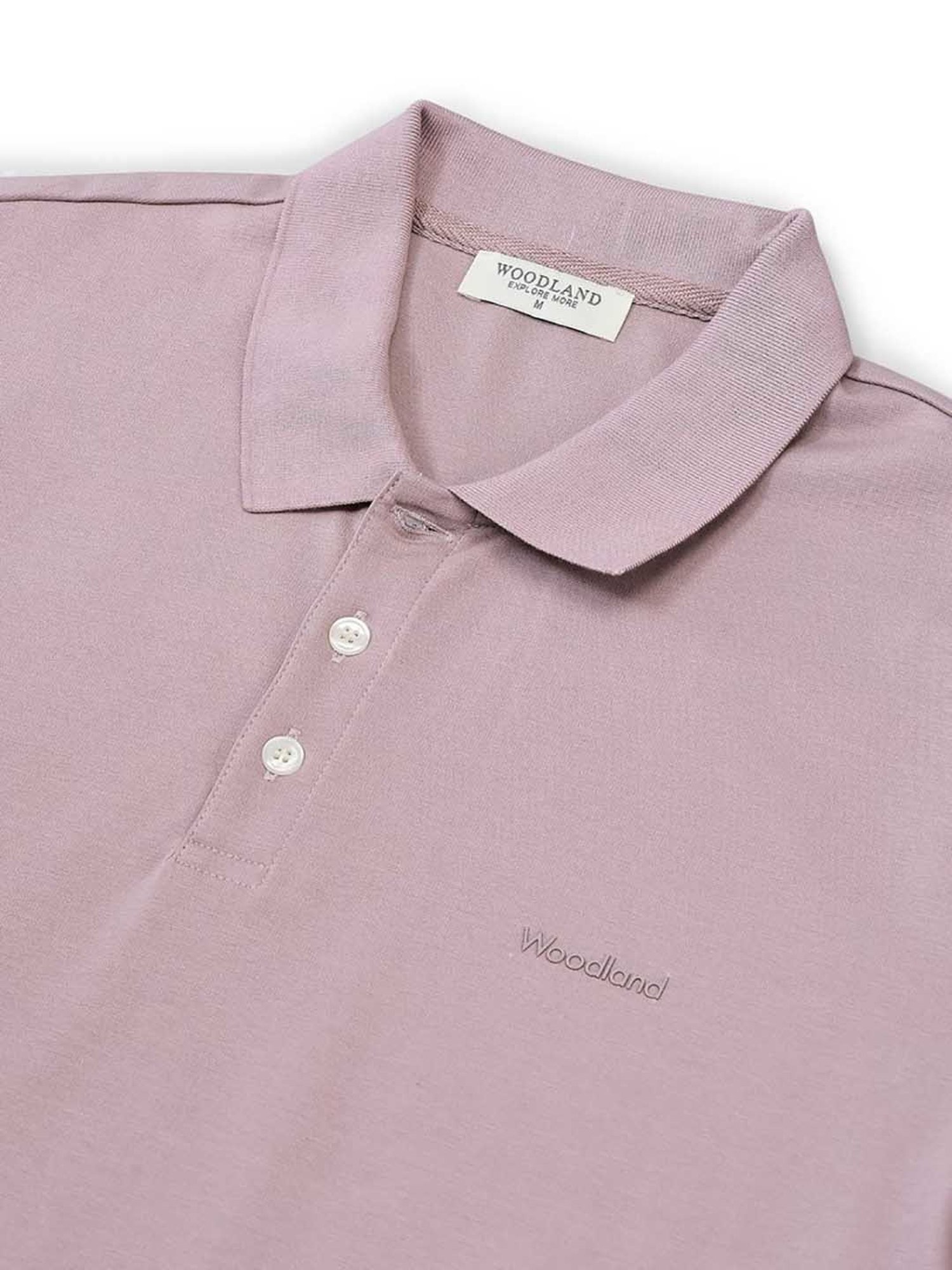 Woodland Dusty Pink Regular Fit Polo T-Shirt