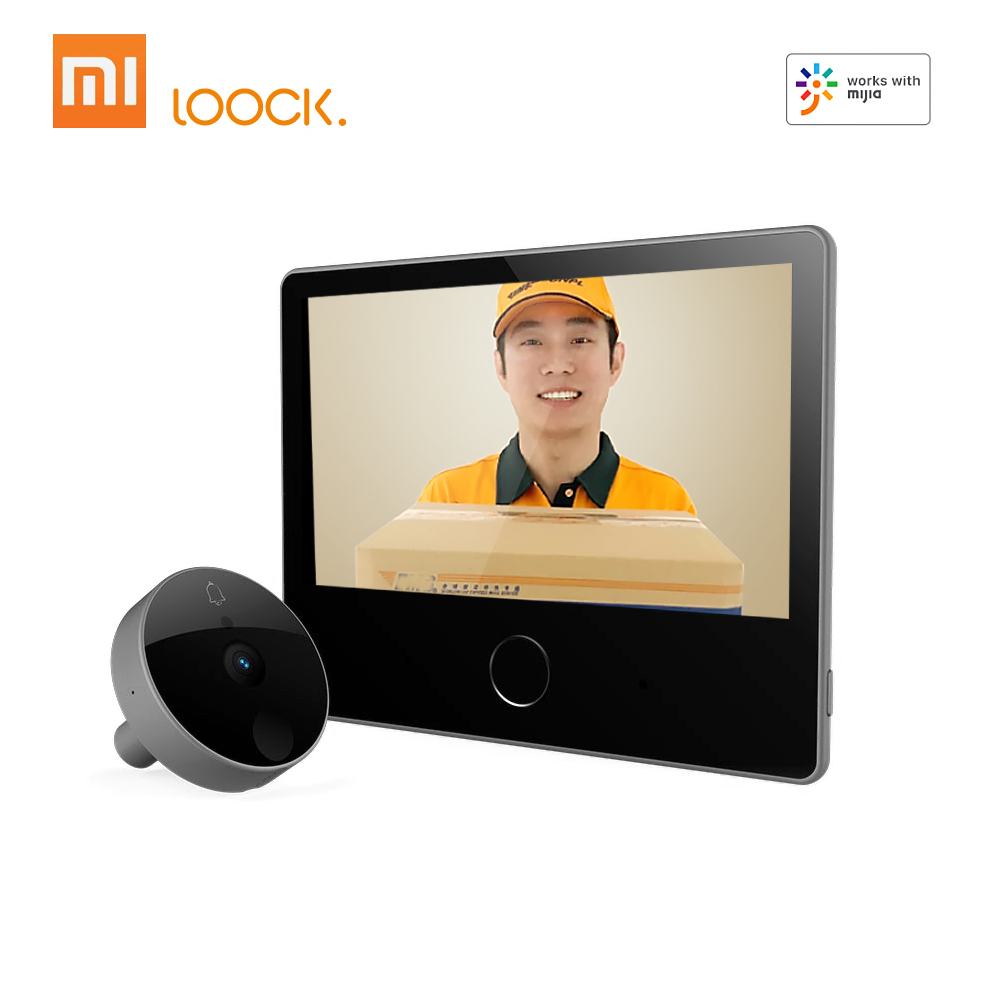 Xiaomi Mijia Loock Smart Peephole Door Viewer CatY Video Doorbell Youth Edition 720P Camera Face Detector Night Vision Anti-Thief Rechargeable IPS Display Wide Angle Monitor for Home Security