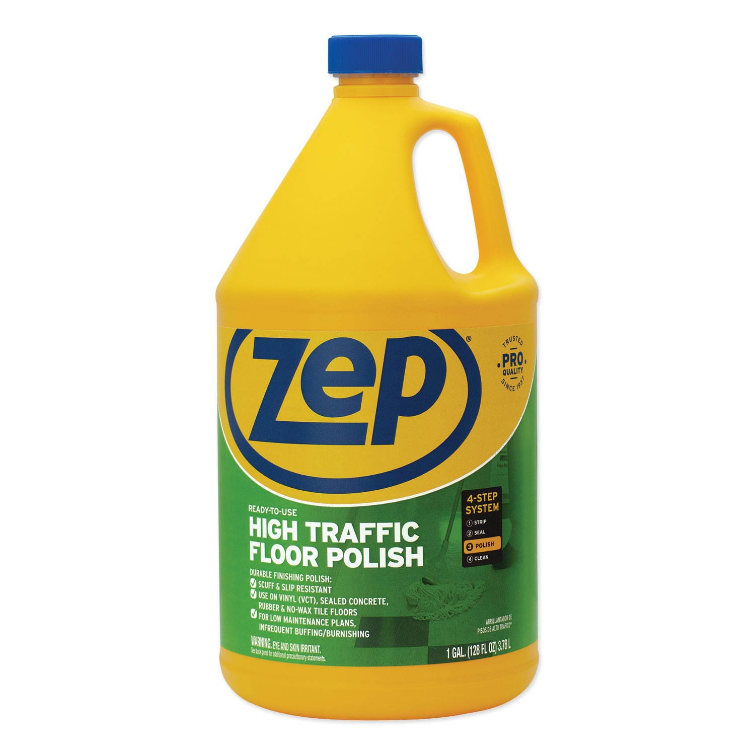 High Traffic Floor Polish, 1 gal Bottle ZUHTFF128EA