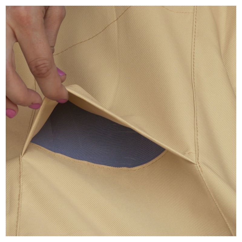 Veranda Patio Rectangular/Oval Table And Chair Cover - 88"x58"x23" - Light Pebble - Classic Accessories