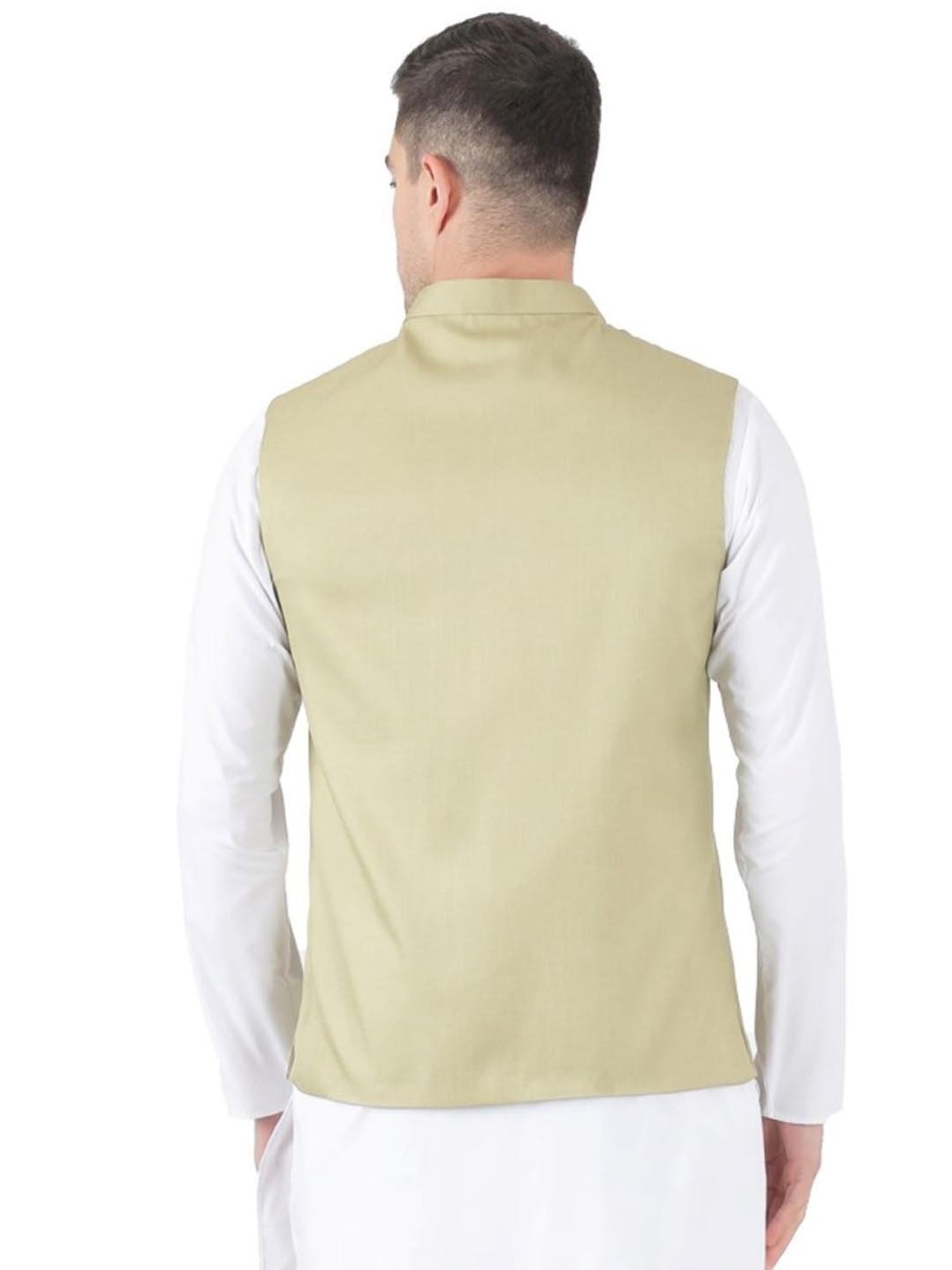 TAHVO Green  Slim Fit Nehru Jacket