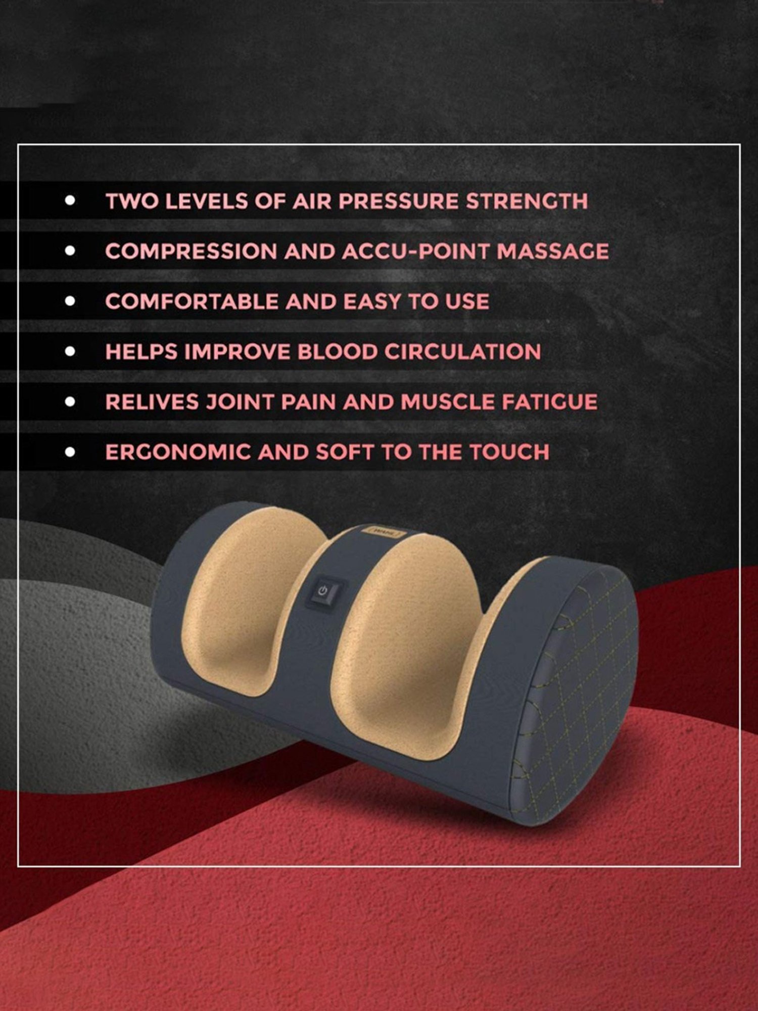 Wahl WMFM6-0124 Air Pressure Electric Massager with Ergonomic Design (Grey)