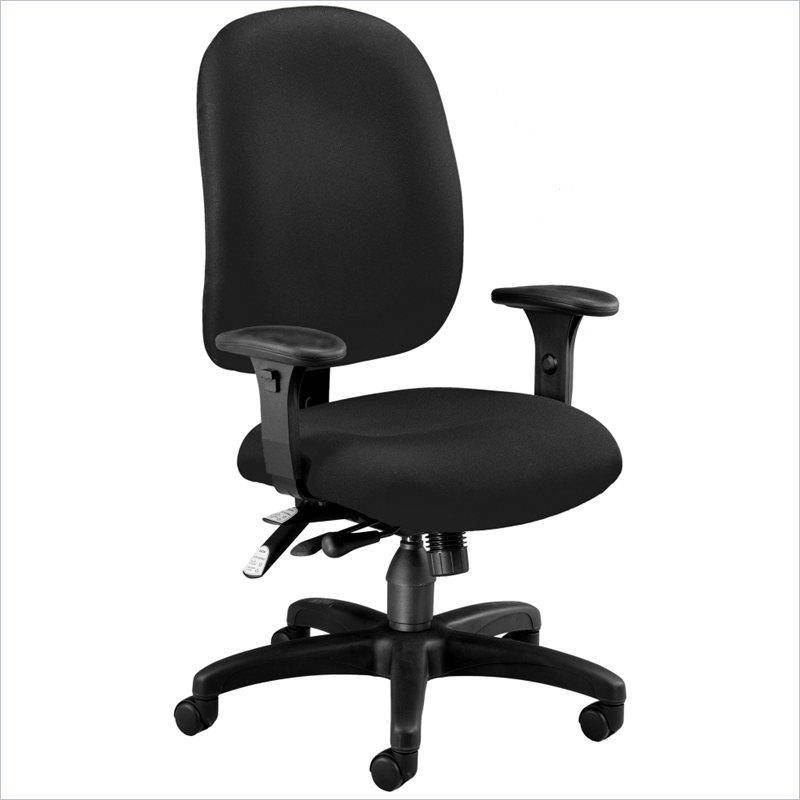 Ergonomic Executive Task Chair w Seat & Back Tilt Feature (Black)