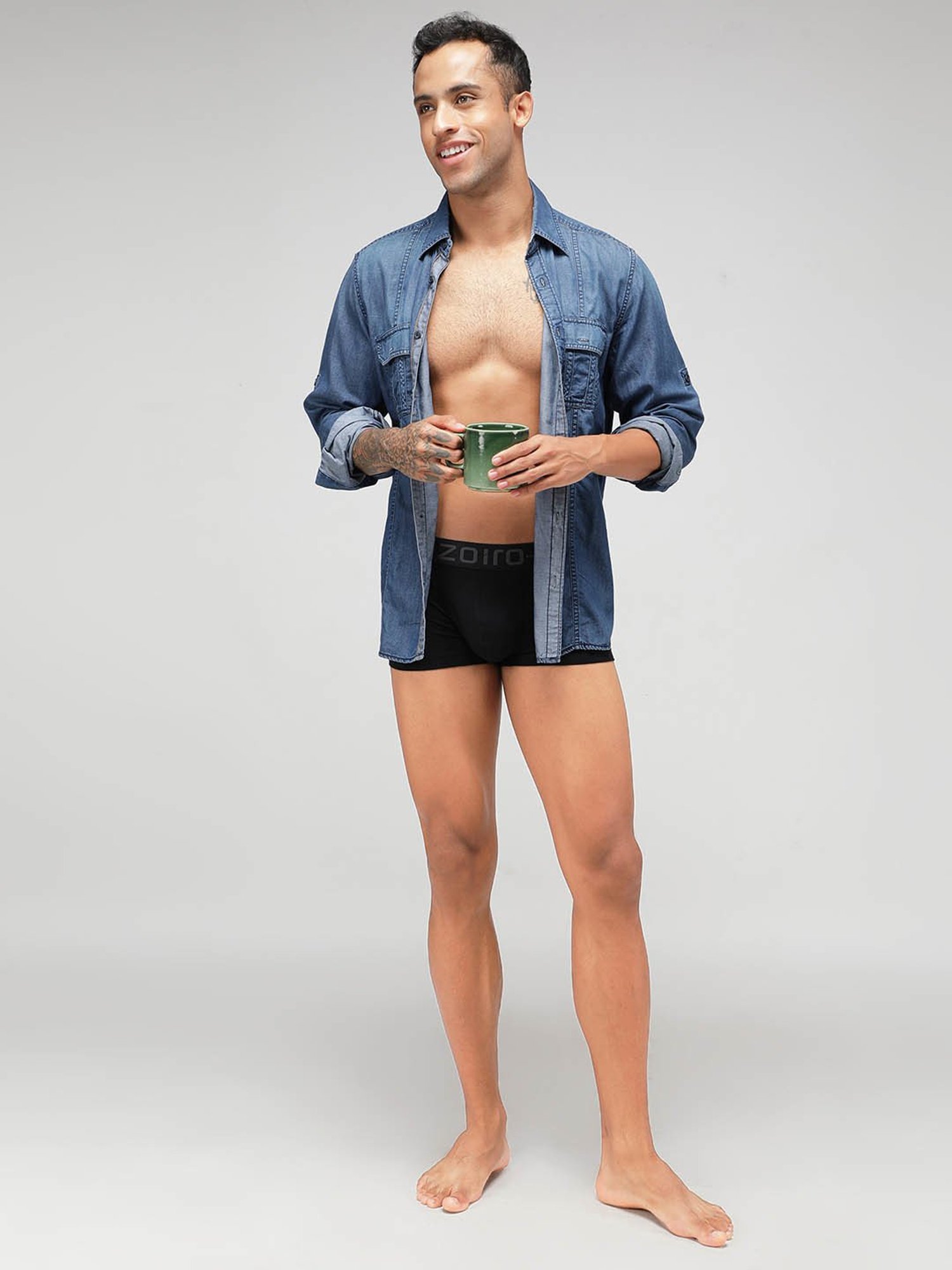 Zoiro Black Regular Fit Trunks