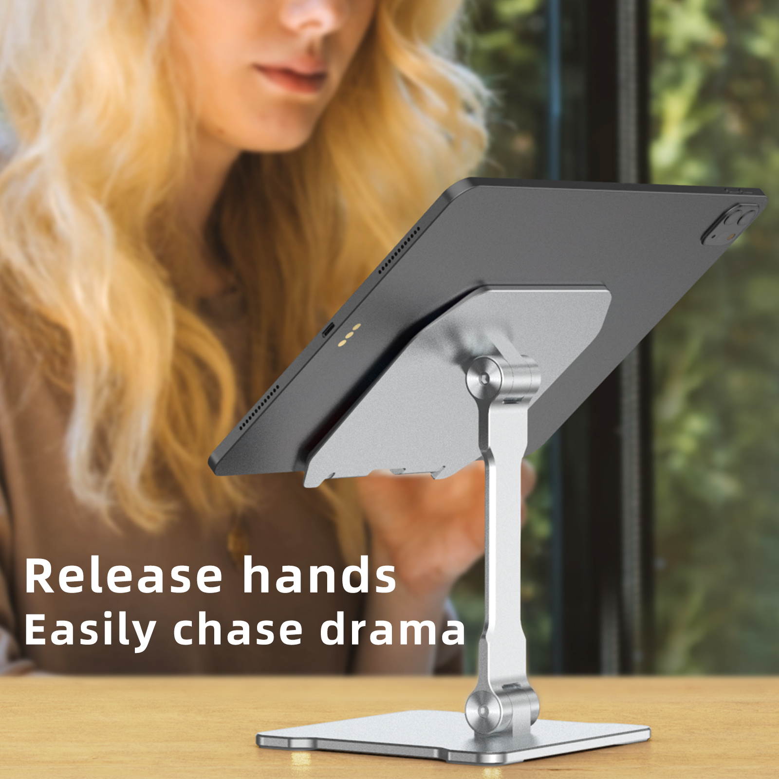 3D Double Shaft Tablet Stand,Universal Tablet/Phone