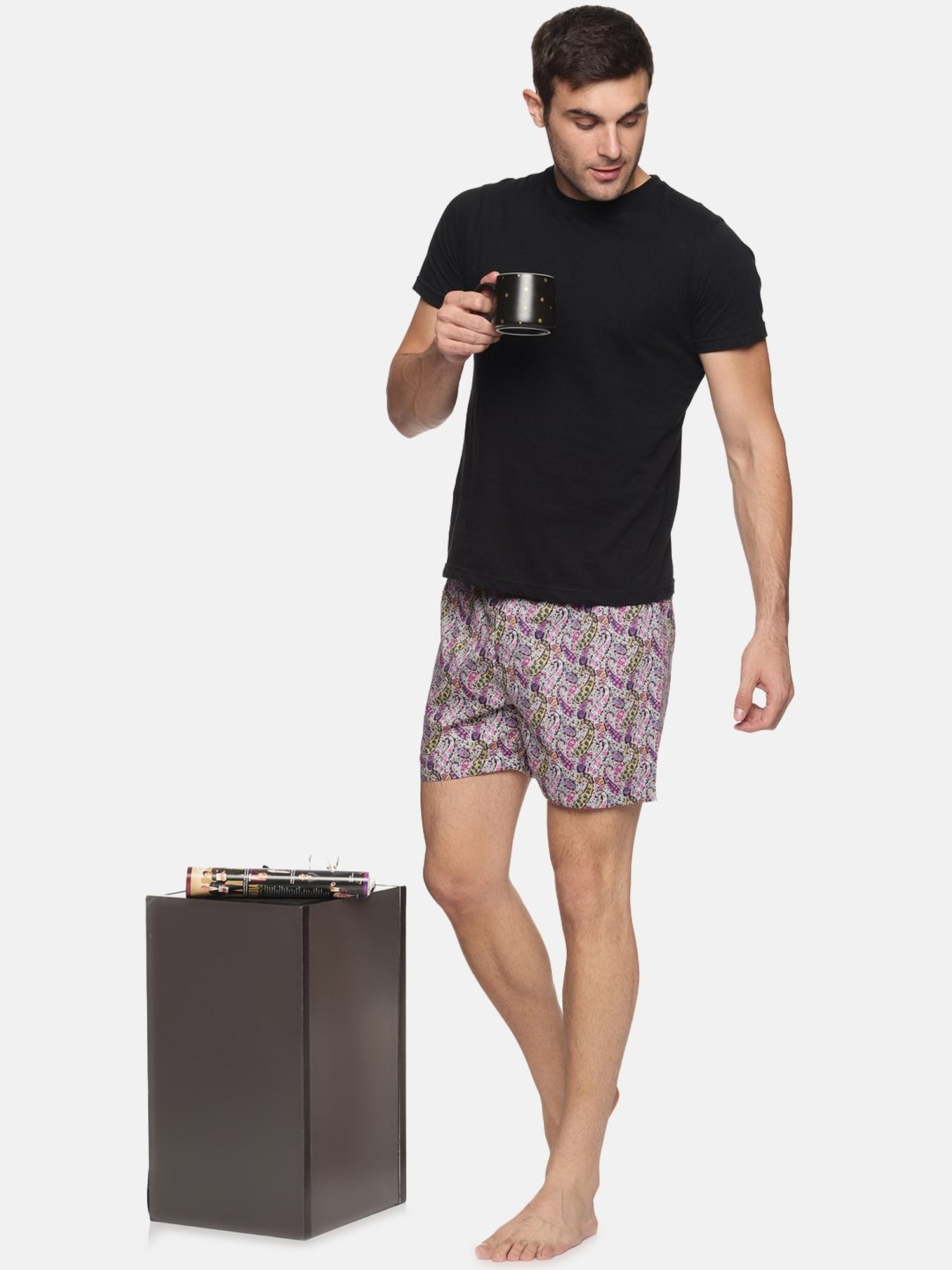 Don Vino Purple Regular Fit Printed Boxers