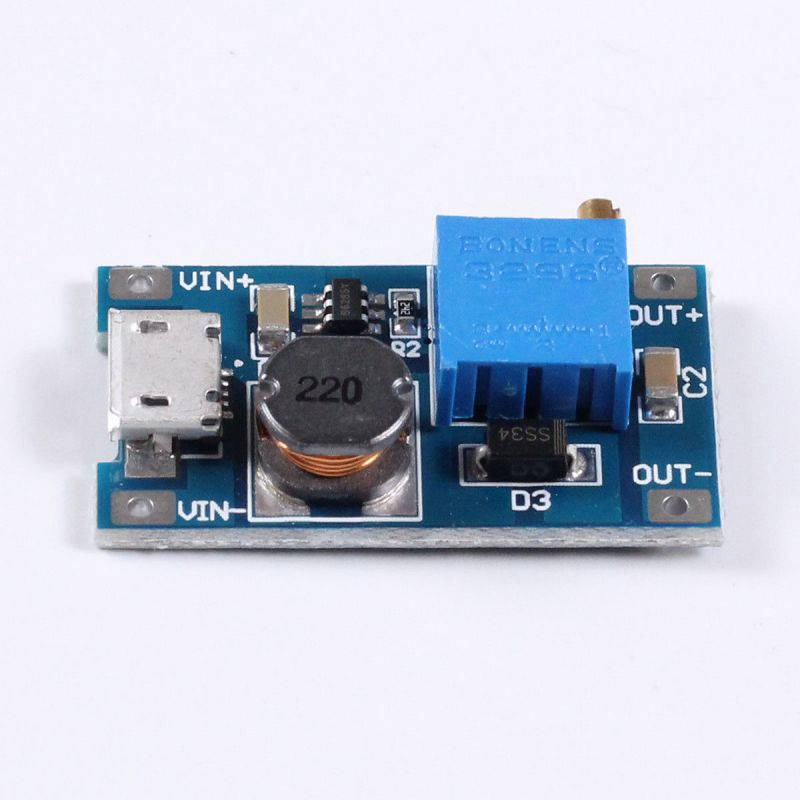5Pcs DC-DC USB 2~24V to 5~28V 2A Boost Step Up Adjustable Regulator Power Module
