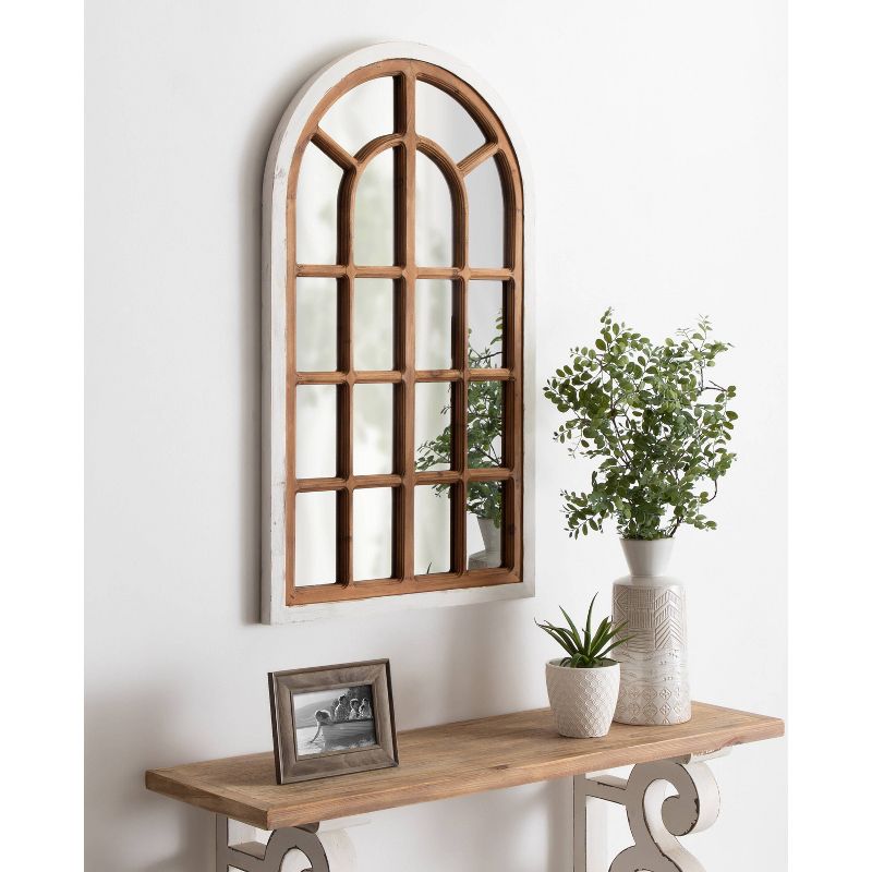 22" x 38" Boldmere Arch Wall Mirror White - Kate & Laurel All Things Decor