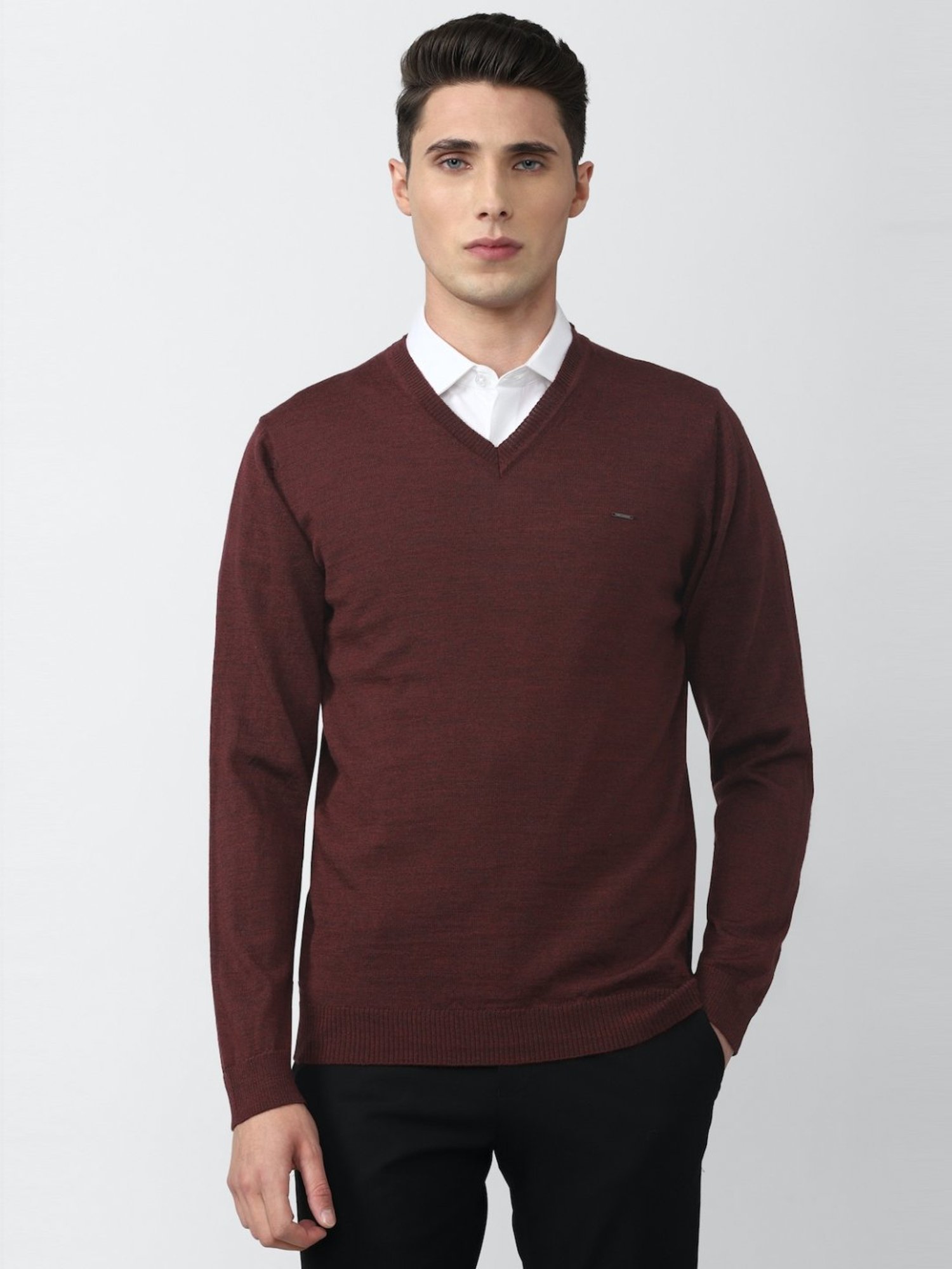 Van Heusen Brown Regular Fit Sweater