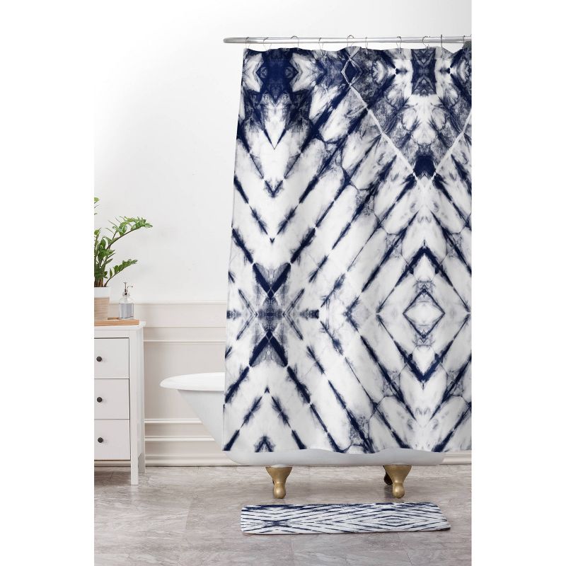 Little Arrow Design Co Shibori Shower Curtain White - Deny Designs