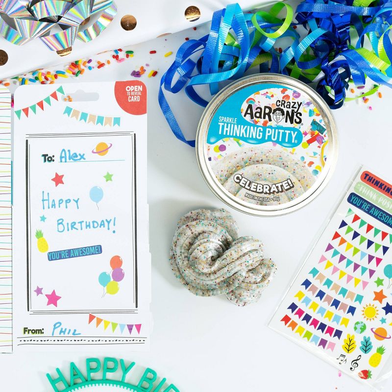 Crazy Aaron's 4" Sparkle Tin - Celebrate