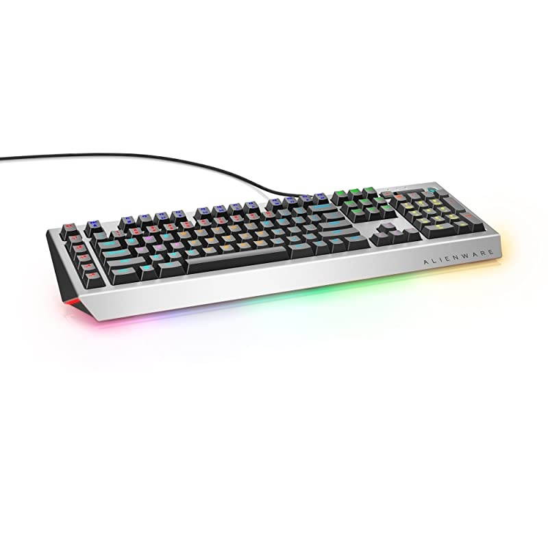 Dell  Pro Gaming Mechanical Keyboard AW768 - AlienFX 16.8M RGB 13 zone-based Lighting - 15 programmable macro key functions, Silver
