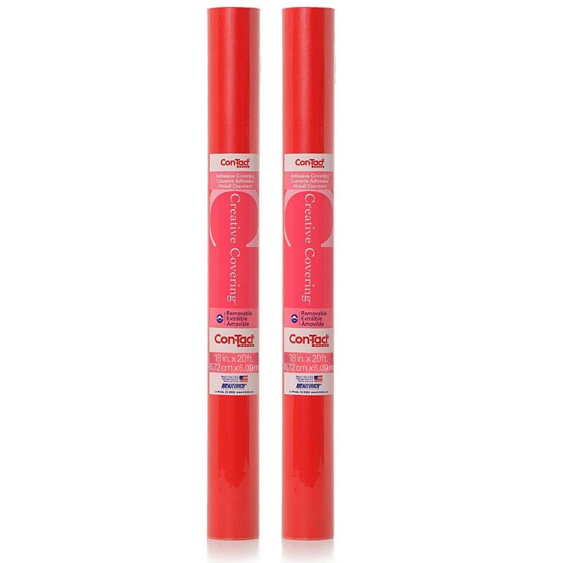 Con-Tact 2 Rolls 18"x20' Creative Covering Adhesive - Red