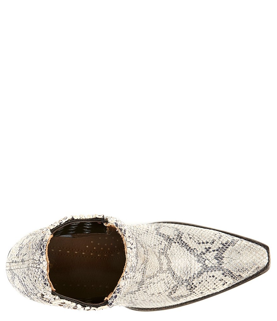 Ariat Eclipse Snake Print Leather Block Heel Chelsea Western Booties